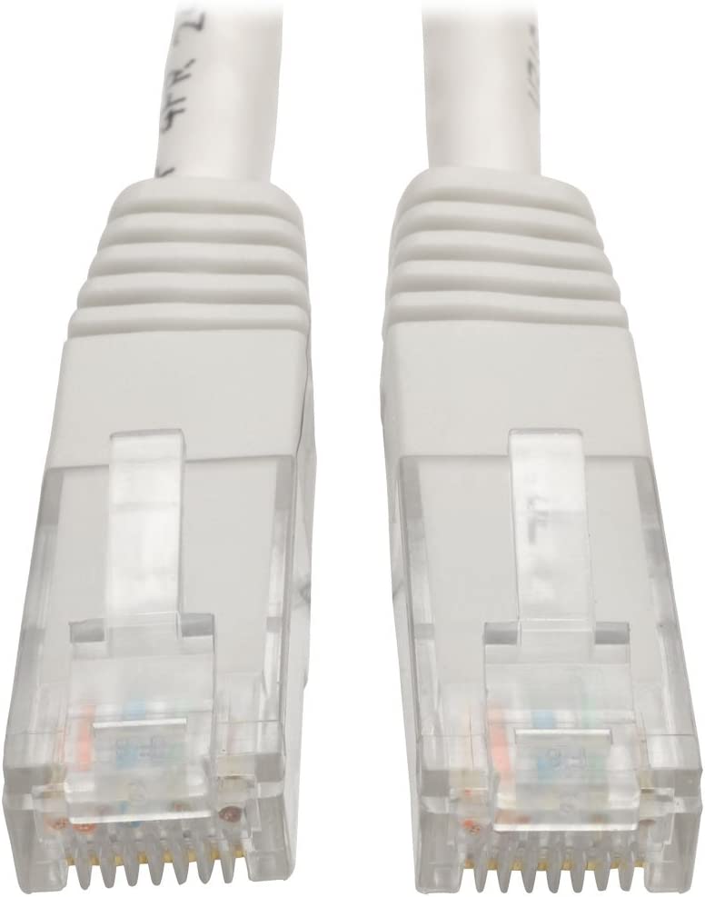 Tripp Lite Cat6 Cat5e Gigabit Molded Patch Cable RJ45 M/M 550MHz 25 ft. White