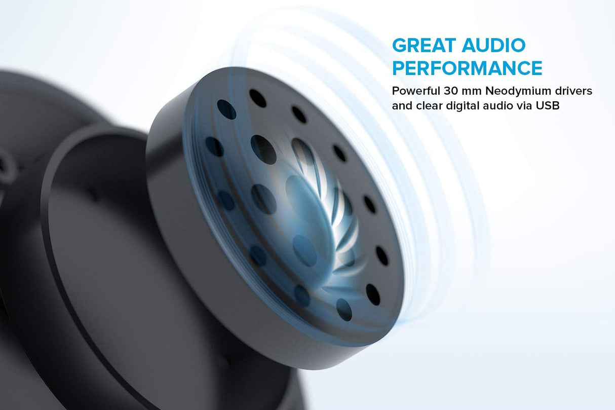 Creative HS-720 V2 USB Digital Audio On-Ear Headset with Noise-Cancelling Condenser Boom Mic, Inline Mic Mute/Calls/Volume Control and Mic-Monitoring Feature, Simple Plug-and-Play for Video Calls