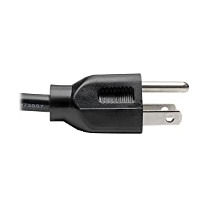 Tripp Lite Standard Computer Power Cord 10A,18AWG (NEMA 5-15P to IEC-320-C13) 4-ft.(P006-004) Black 4ft. Power Cord