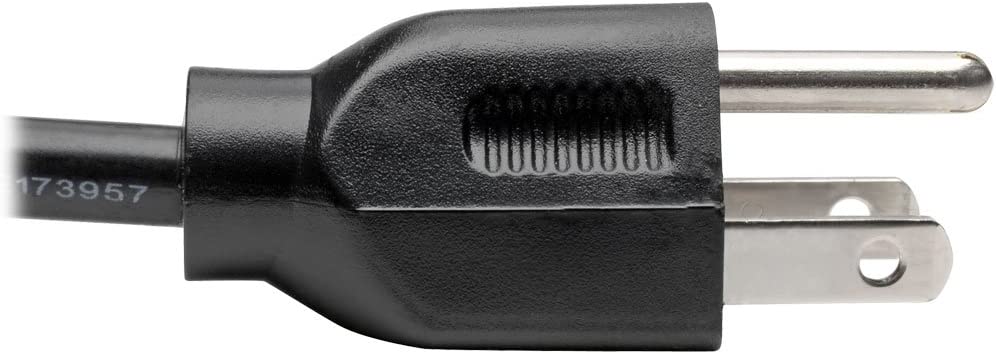 Tripp Lite Standard Computer Power Cord 10A,18AWG (NEMA 5-15P to IEC-320-C13) 1-ft.(P006-001) Black 1ft. Power Cord