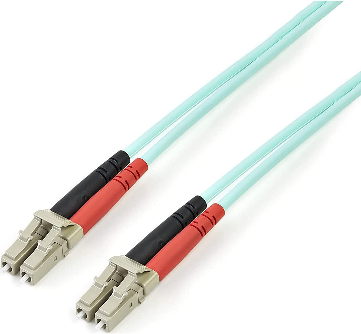 StarTech.com 3m Fiber Optic Cable - 10 Gb Aqua - Multimode Duplex 50/125 - LSZH - LC/LC - OM3 - LC to LC Fiber Patch Cable (A50FBLCLC3) LC-LC 10 ft / 3 m