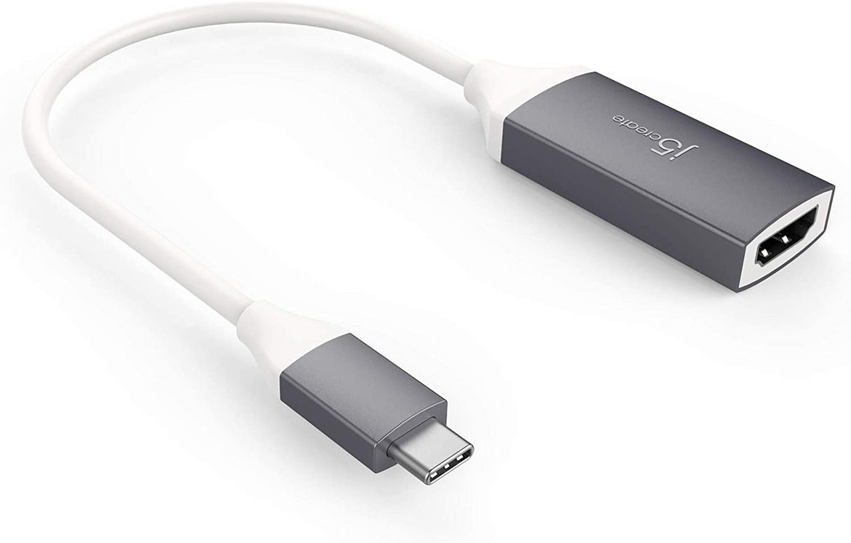 J5 create j5create USB Type-C to HDMI Adapter- 3840 x 2160 @ 60Hz | HDMI 1.4 4K @ 30 Hz to 4K @ 60 Hz | Adapter Compatible with MacBook, Chromebook, Tablet or PC