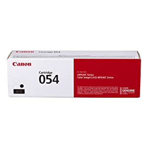 Canon Genuine Toner, Cartridge 054 Black (3024C001) 1 Pack, for Canon Color imageCLASS MF641Cdw, MF642Cdw, MF644Cdw, LBP622Cdw Laser Printers Black Toner