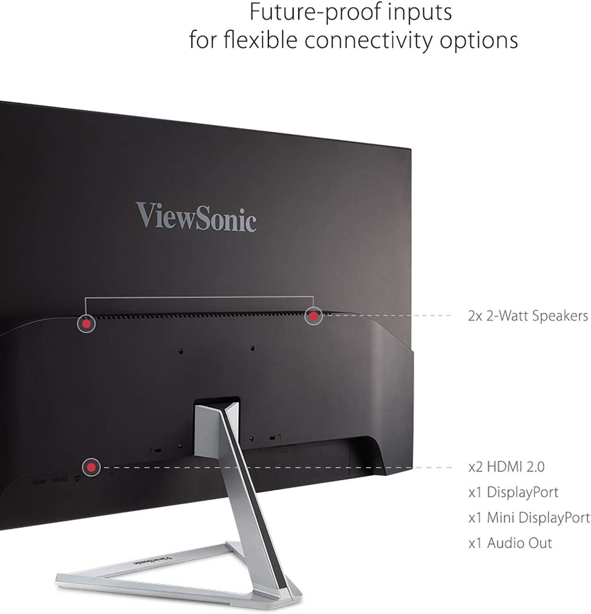 ViewSonic VX3276-4K-MHD 32 Inch 4K UHD Monitor with Ultra-Thin Bezels, HDR10 HDMI and DisplayPort for Home and Office 32-Inch 4K UHD