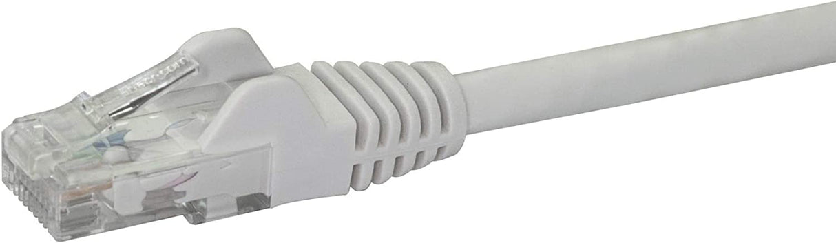 StarTech.com 35ft CAT6 Ethernet Cable - White CAT 6 Gigabit Ethernet Wire -650MHz 100W PoE RJ45 UTP Network/Patch Cord Snagless w/Strain Relief Fluke Tested/Wiring is UL Certified/TIA (N6PATCH35WH) White 35 ft / 10.6 m 1 Pack