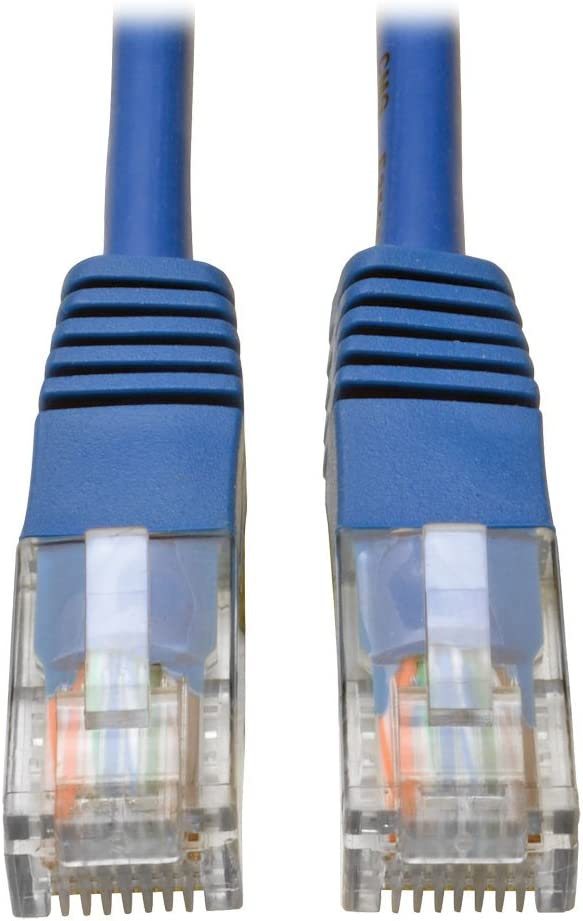 Tripp Lite Cat5 Cat5e Molded Patch Cable 350Mhz UTP Blue RJ45 M/M 12ft 12' (N002-012-BL)