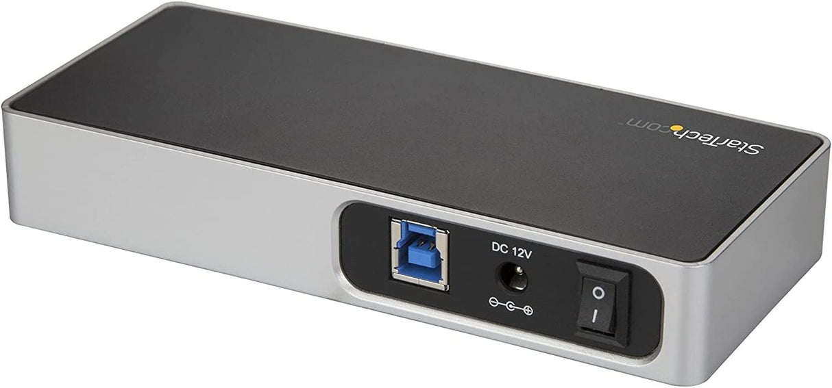 StarTech.com 7 Port USB C Hub with Fast Charge Port - USB-C to 5X USB-A 2X USB-C (USB 3.0 SuperSpeed 5Gbps) - Self Powered USB 3.1 Gen 1 Type-C Hub w/Power Adapter - Desktop/Laptop Hub (HB30C5A2CSC) 0.9"x2.6"x5.9" Black, Silver
