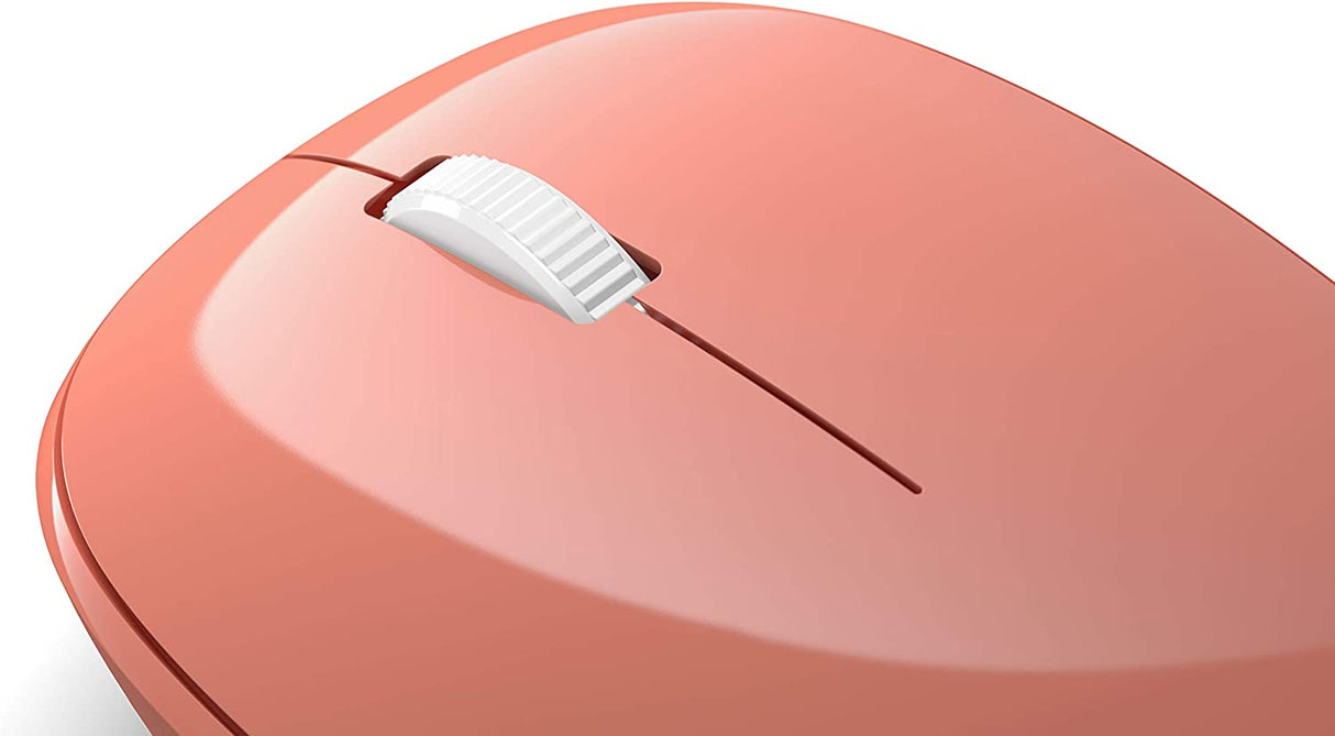 Microsoft Bluetooth Mouse - Peach. Comfortable design, Right/Left Hand Use, 4-Way Scroll Wheel, Wireless Bluetooth Mouse for PC/Laptop/Desktop, works with for Mac/Windows Computers