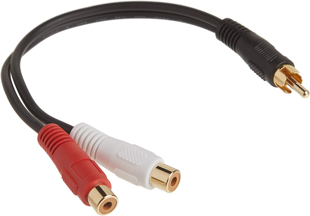 C2g/ cables to go C2G Value Series One RCA Mono Male to Two RCA Stereo Female Y-Cable, Black (6 Inches) - 03177 RCA Male to RCA Female 0.5 Feet Black
