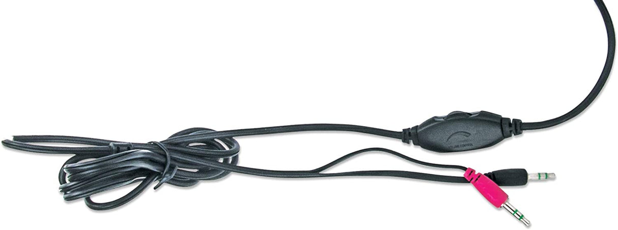 Manhattan Stereo Headset — Lightweight Over-Ear Design, 6 ft. (1.8 m) Connecting Cable and Two 3.5 mm Plugs for Audio and Built-in Adjustable Microphone