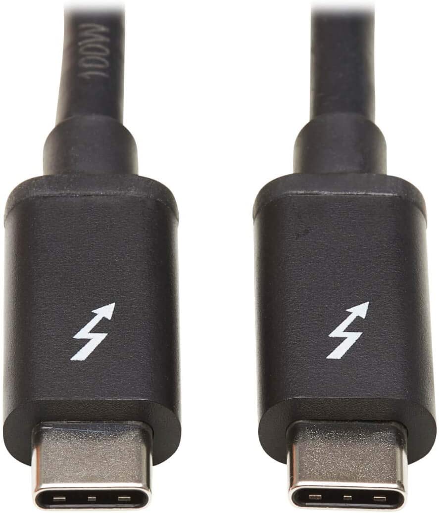 Tripp Lite Thunderbolt 3 Cable 20 Gbps Passive 5A 100W PD 4K USB C M/M 2M (MTB3-02M-5A-B)