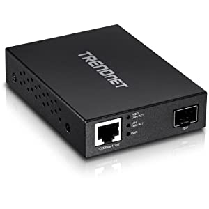 TRENDnet Gigabit Poe Pd SFP Fiber Media Converter, Poe Powered 100/1000Base-T to SFP Fiber Media Converter, Compact Design, TFC-PGSFP SFP Gigabit PoE+