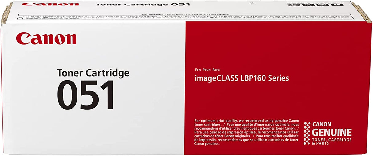 Canon CRG 051 Black Toner Cartridge (2168C001) 1 Size