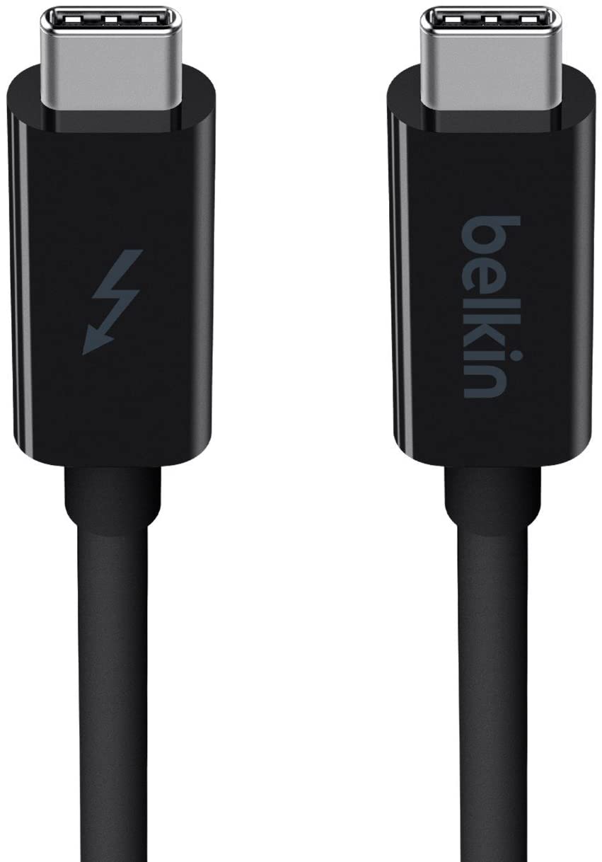 Belkin Thunderbolt 3 Usb Type-C Cable - Featuring Usb-C To Usb-C End Connections On 3 Foot/1 Meter Long Thunderbolt 3 Cable - 20 Gbps Data Transfer Speed - Usb 3.1 Compatible 10GB/s (F2CD081bt1M-BLK) 3 ft/ 20 Gbps