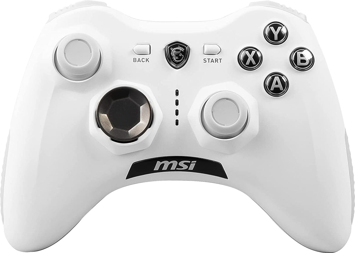 MSI Force GC30V2 White Wireless Gaming Controller, Dual Vibration Motors, Dual Connection Modes, Interchangable D-Pads, Compatible with PC & Android Force GC30 V2 WHITE