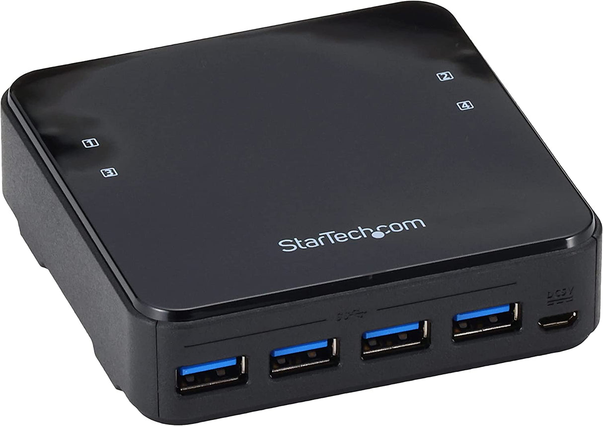 StarTech.com USB 3.0 Peripheral Sharing Switch - 4 USB 3.0 x 4 Computers - Mac / Windows / Linux - USB A/B Switch - USB Switch (HBS304A24A) 4 Computers – 4 Devices