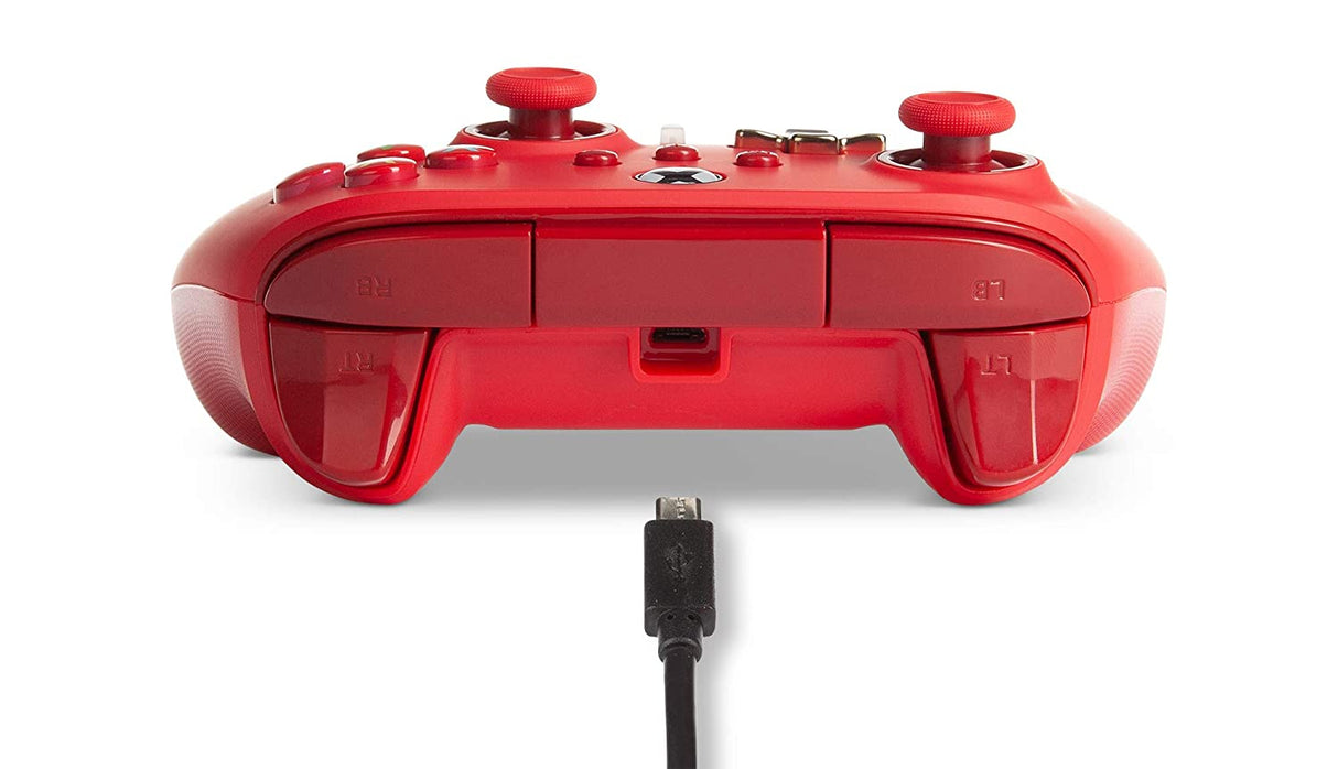 PowerA Enhanced Wired Controller for Xbox - Red, Gamepad, Wired Video Game Controller, Gaming Controller, Xbox Series X|S, Xbox One - Xbox Series X