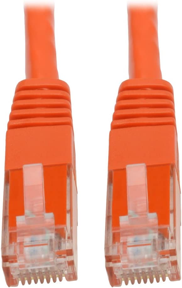 Tripp Lite Cat6 Cat5e Gigabit Molded Patch Cable RJ45 MM 550MHz Orange 20ft 20' (N200-020-OR) 20 ft. Orange