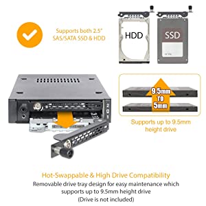 ICY DOCK Rugged Full Metal 2 x 2.5” SATA/SAS HDD & SSD Mobile Rack for External 3.5" Drive Bay with Key Lock & Thumb Screw Design | ToughArmor MB492SKL-B