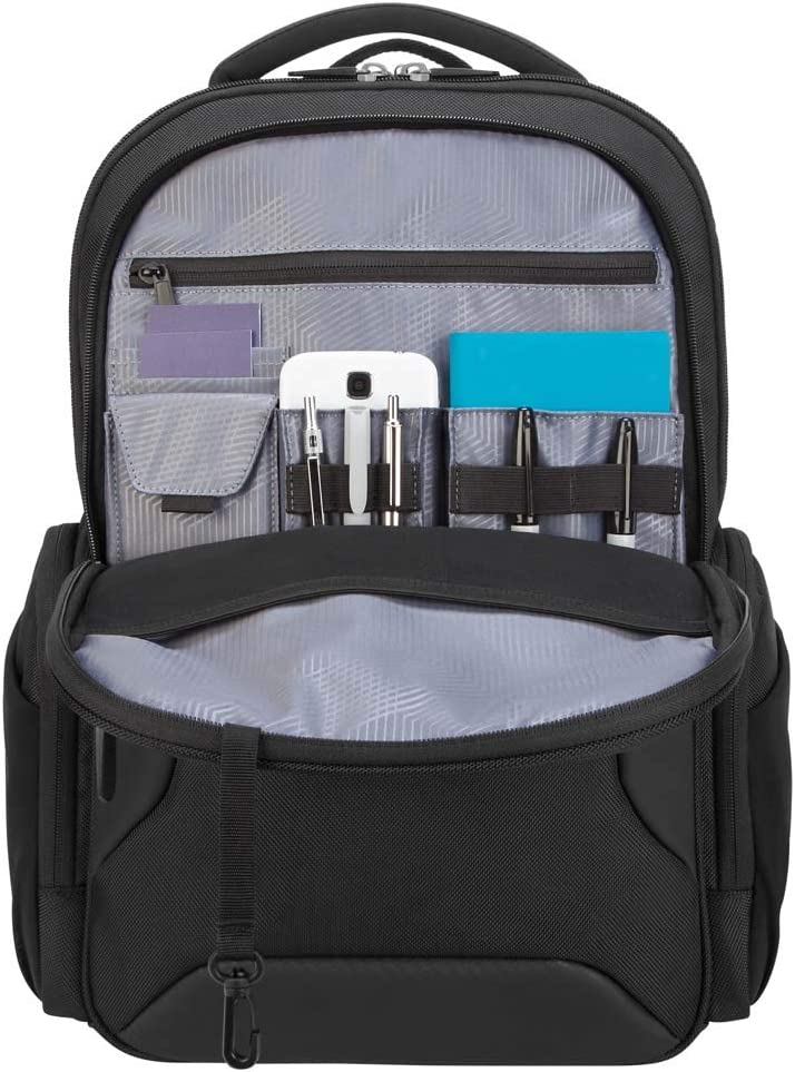 Targus Corporate Traveler Checkpoint-Friendly Professional Business Laptop Backpack with Protective Sleeve for 15.6-Inch Laptop, Black (CUCT02B) 15.6 inch Backpack