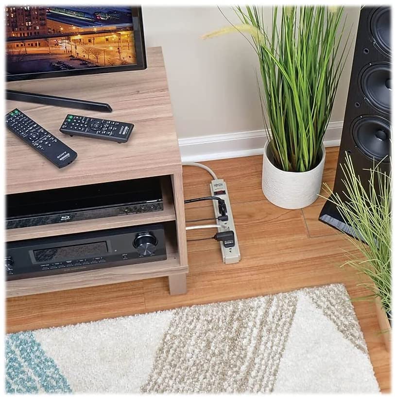 Tripp Lite Protect It! Surge Suppressor 6 Outlets 15 Ft Cord 790 Joules Gray Trptlp615