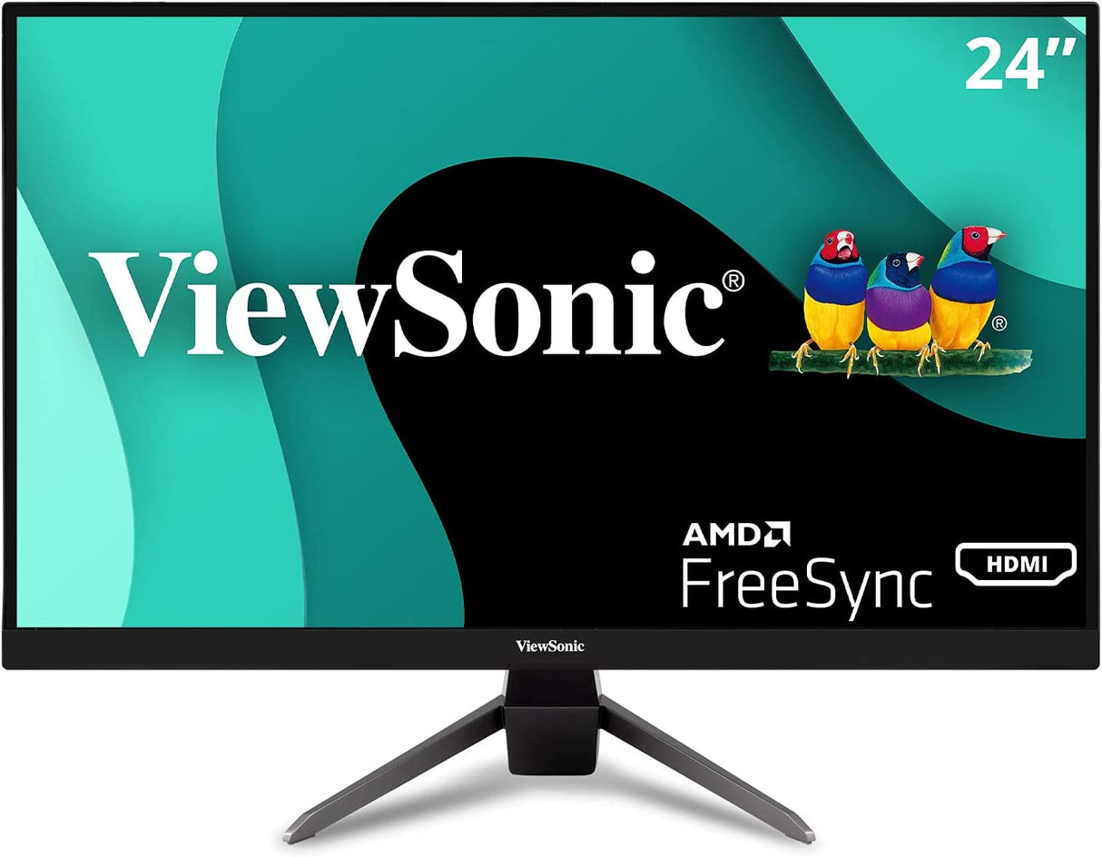 ViewSonic VX2467-MHD 24 Inch 1080p Gaming Monitor with 75Hz, 1ms, Ultra-Thin Bezels, FreeSync, Eye Care, HDMI, VGA, and DP 24-Inch 1ms