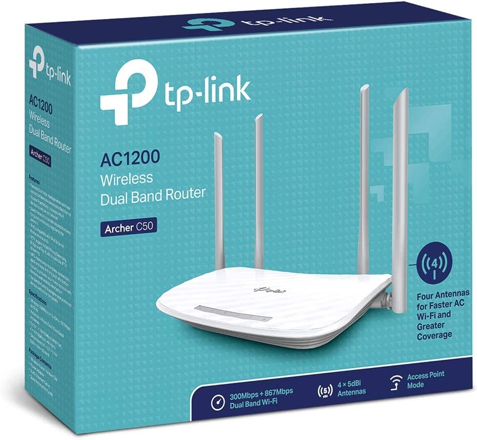 TP-Link Archer C50 IEEE 802.11ac Ethernet Wireless Router