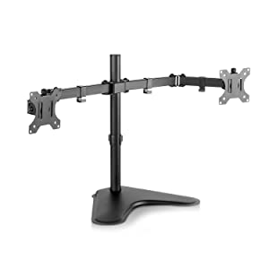 V7 DS2FSD Dual Desktop Monitor Stand (Vesa 75x75, 100x100, Up to 8 Kg Per Display)