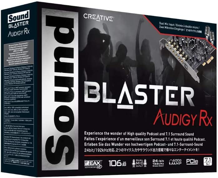 Creative Sound Blaster Audigy PCIe RX 7.1 Sound Card with High Performance Headphone Amp