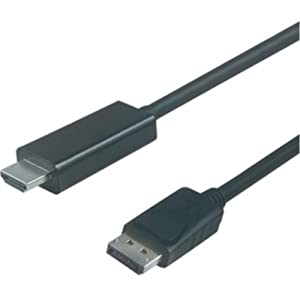 VisionTek DisplayPort to HDMI 2.0 Cable - Connects to HDMI Display, TV, or Projector (901214), 6 feet