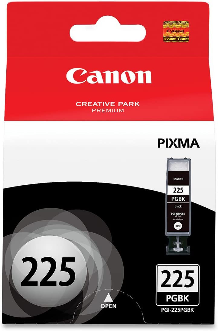 Canon PGI-225 Black Ink Tank, 1 Pack (PGI-225 Pigment Black) (CNMPGI225BK) & Genuine Canon CLI-226 Ink Tank, Grey Ink + Ink Grey