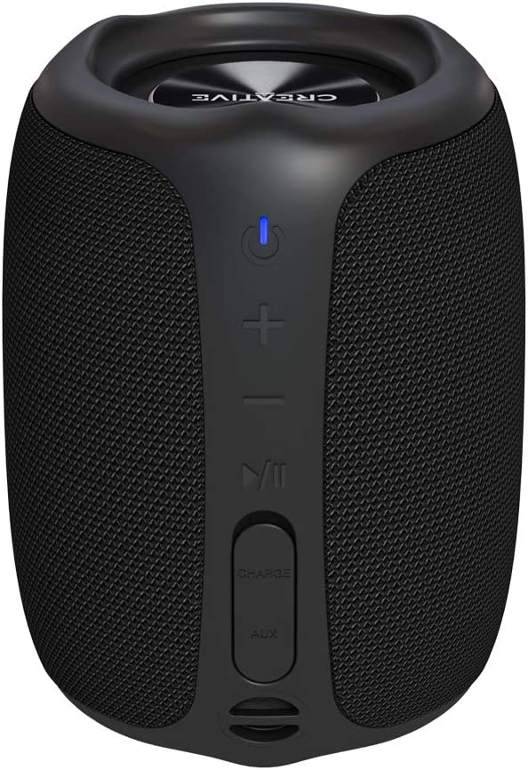 Creative Muvo Play Portable Bluetooth 5.0 Speaker, IPX7 Waterproof for Outdoors, Up to 10 Hours of Battery Life, with Siri and Google Assistant (Black)
