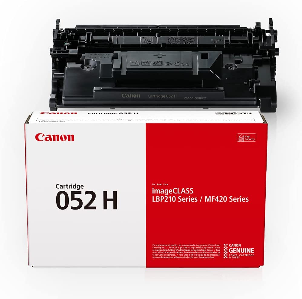 Canon Genuine Toner Cartridge 052 Black, High Capacity (2200C001), 1-Pack, for Canon imageCLASS MF429dw, MF426dw, MF424dw, LBP215dw, LBP214dw Laser Printers, Toner 052 High Capacity Black, 1 Size