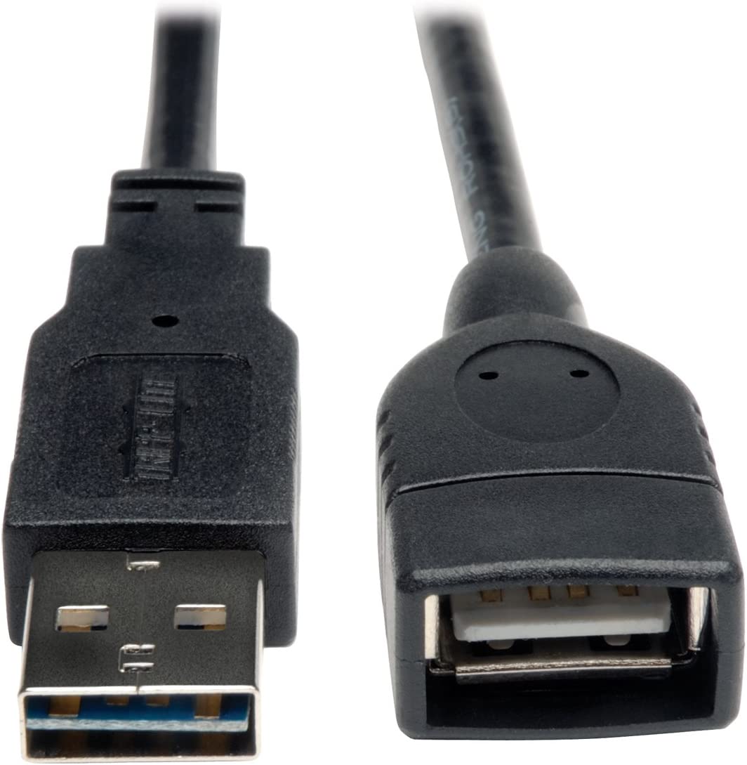 Tripp Lite Universal Reversible USB 2.0 Hi-Speed Extension Cable (Reversible A to A M/F), 6-ft.(UR024-006),Black