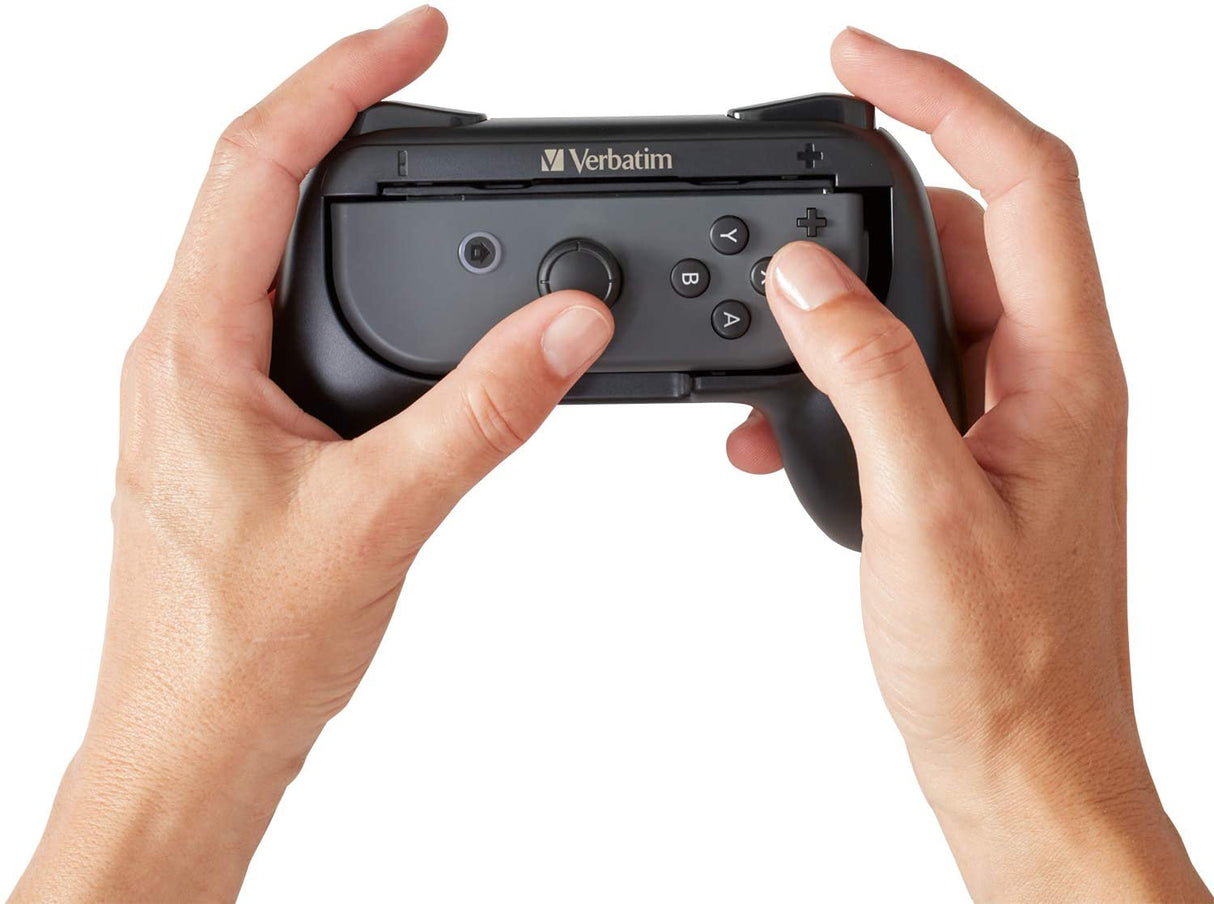 Verbatim Controller Grips for use with Nintendo Switch Joy-Con Controllers – Black