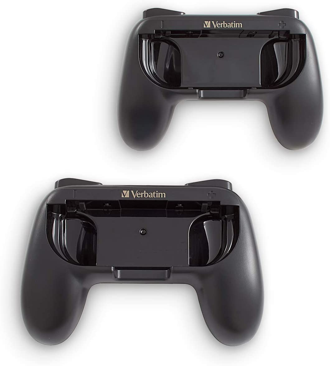 Verbatim Controller Grips for use with Nintendo Switch Joy-Con Controllers – Black