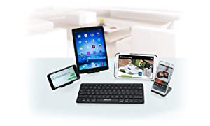 IOGEAR Slim Mobile Keyboard with Stand and Reversible Micro USB Cable (GKB632BKIT-GAMU01)