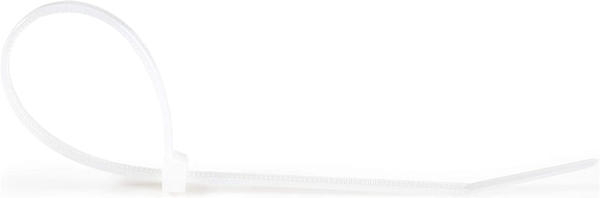 StarTech.com 10"(25cm) Cable Ties - 1/8"(4mm) Wide, 2-5/8"(68mm) Bundle Diameter, 50lb(22kg) Tensile Strength, Nylon Self Locking Zip Ties w/Curved Tip, 94V-2/UL Listed, 1000 Pack - White 10 in | 50 lbs (22kg) Standard w/Self Locking 1000