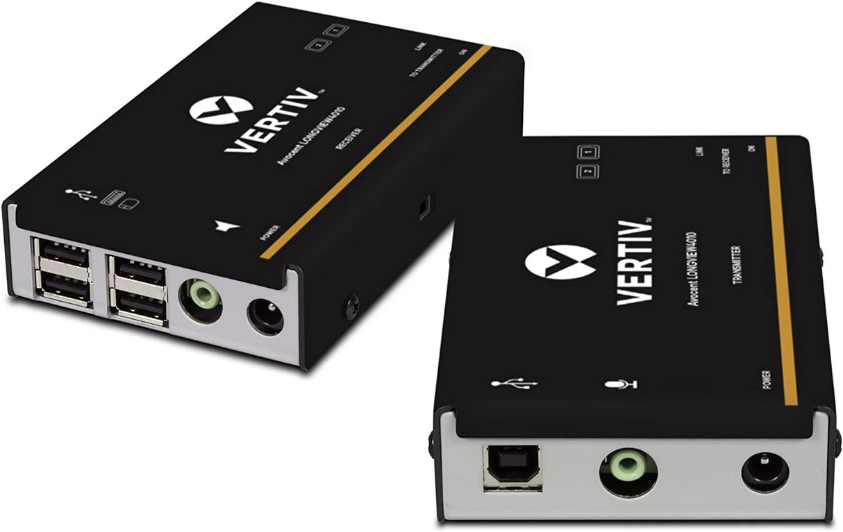 Vertiv Avocent LV 4010P High-Performance HD KVM Extender Kit with Receiver & Transmitter, VGA, Single Monitor, Extend up to 50 m. / 164 ft. (4010P) 165 ft Single