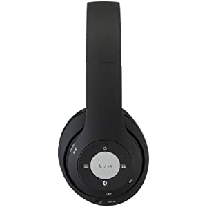 iLive IAHB48MB Bluetooth Over-The-Ear Headphones with Microphone (Matte Black)