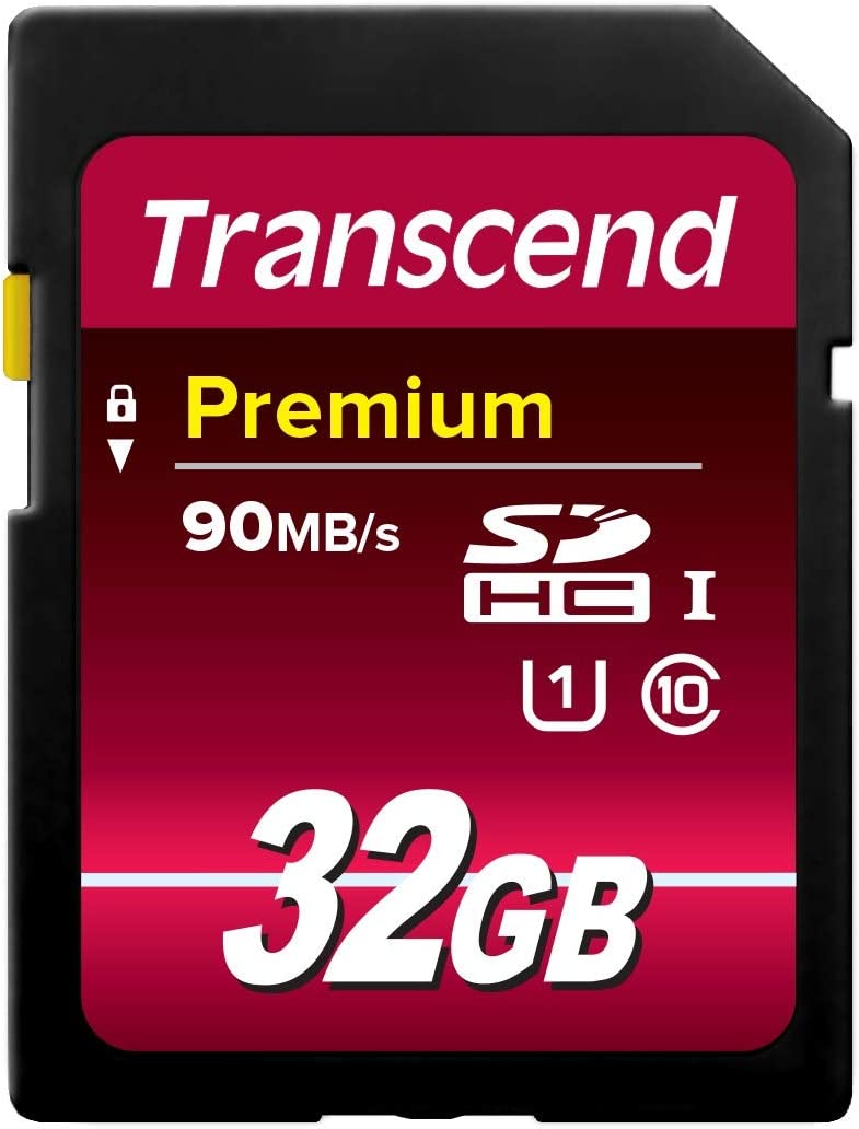 Transcend 32GB SDHC Class 10 UHS-1 Flash Memory Card Up to 60MB/s (TS32GSDU1) 32GB Standard Packaging