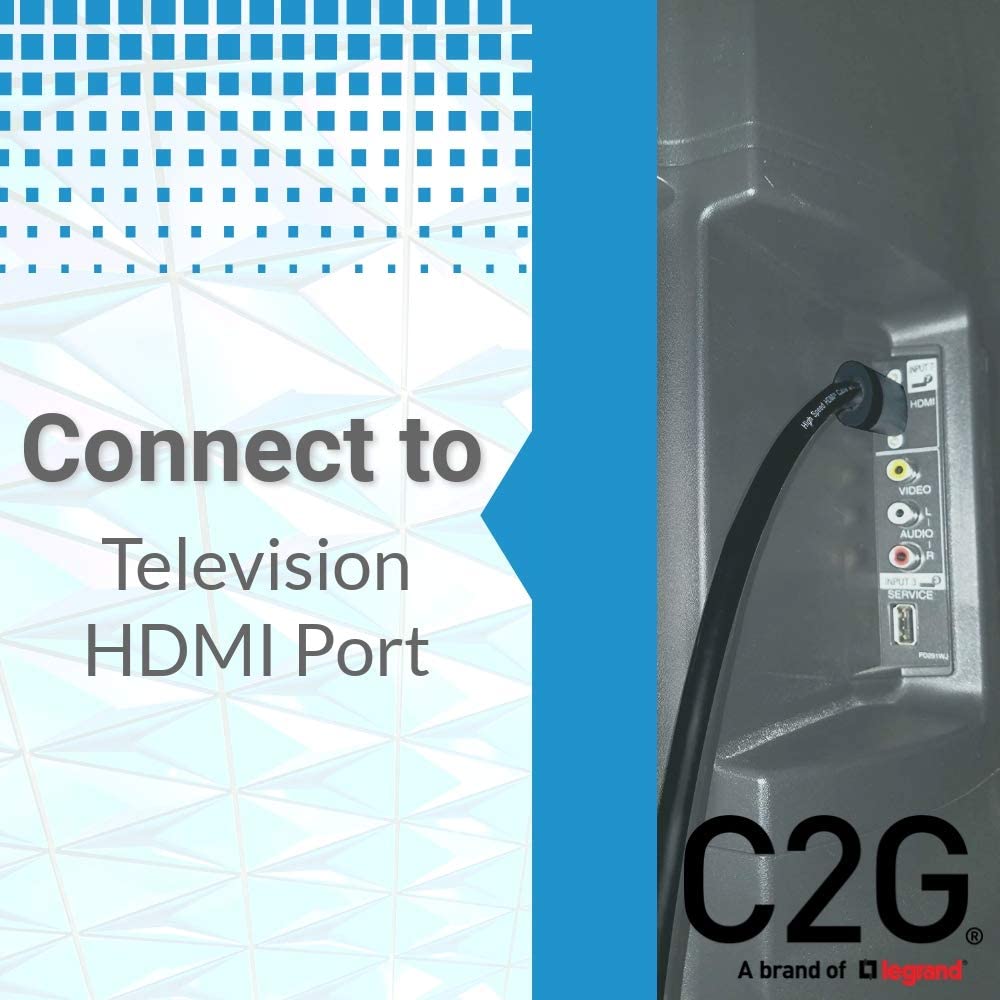 C2g/ cables to go C2G 42520 Select 4K UHD High Speed HDMI Cable (60Hz) with Ethernet M/M, In-Wall CL2-Rated, Black (3.3 Feet, 1 Meter)