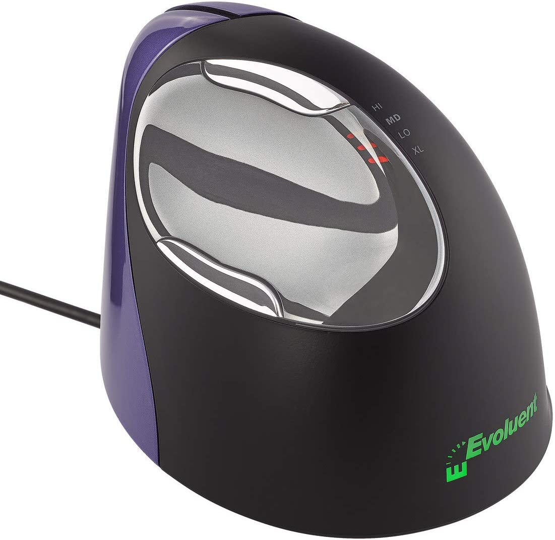 Evoluent VM4S VerticalMouse 4 Right Hand Ergonomic Mouse with Wired USB Connection (Small Size)