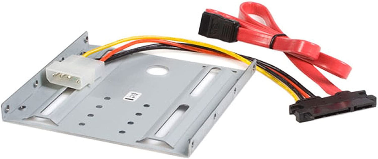 StarTech.com SSD Mounting Bracket - Solid Metal - 2.5in to 3.5 Hard Drive Adapter - SSD Bracket - SSD Upgrade Kit (BRACKET25SAT) 1x3.5" Bay 1x2.5" Drive (SATA)