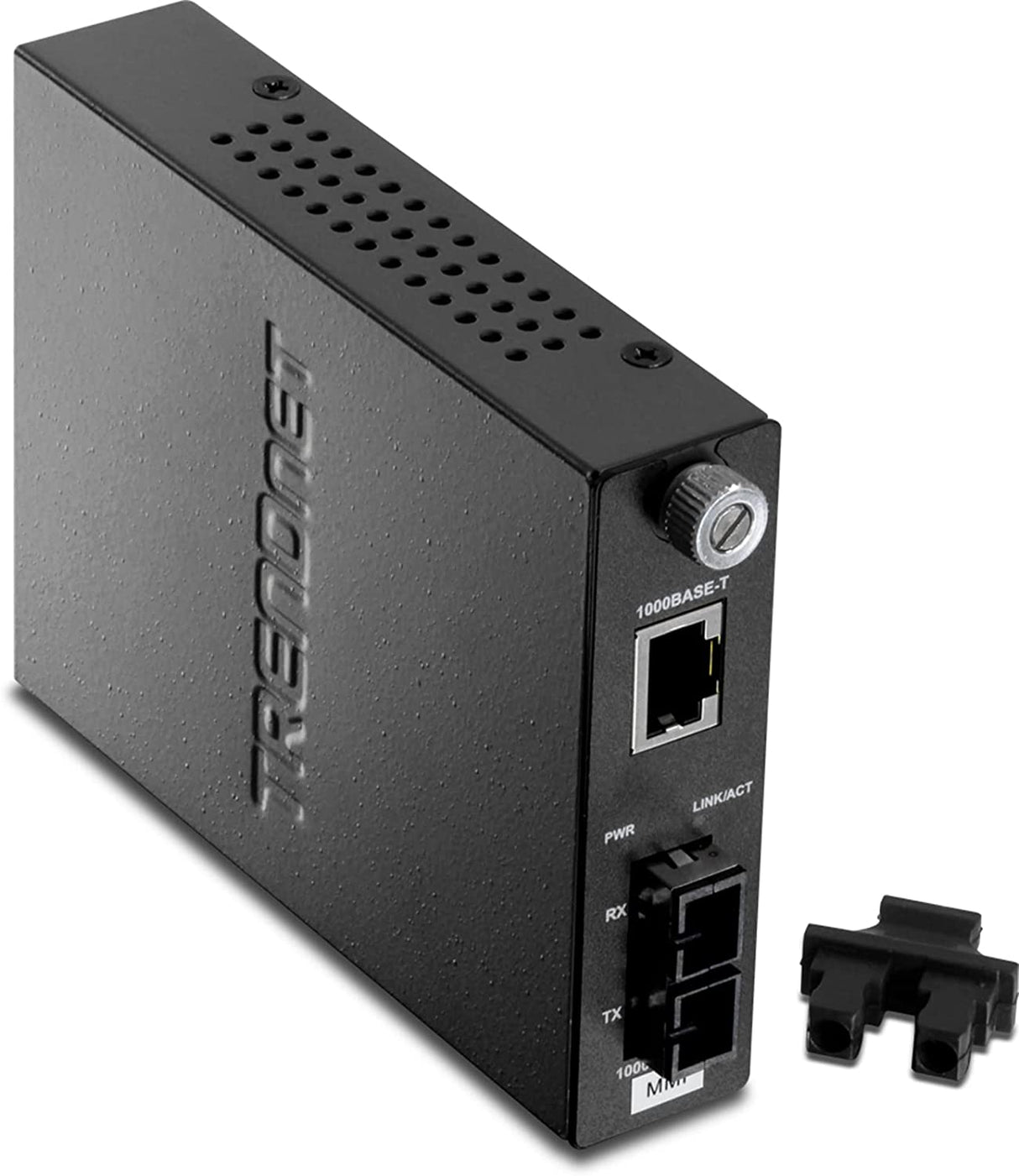 TRENDnet Intelligent 1000Base-T to 1000Base-SX Multi-Mode SC Fiber Media Converter, Up to 550M (1800 ft), Fiber to Ethernet Converter, 2Gbps Switching Capacity, Lifetime Protection, Black, TFC-1000MSC 550 Meters