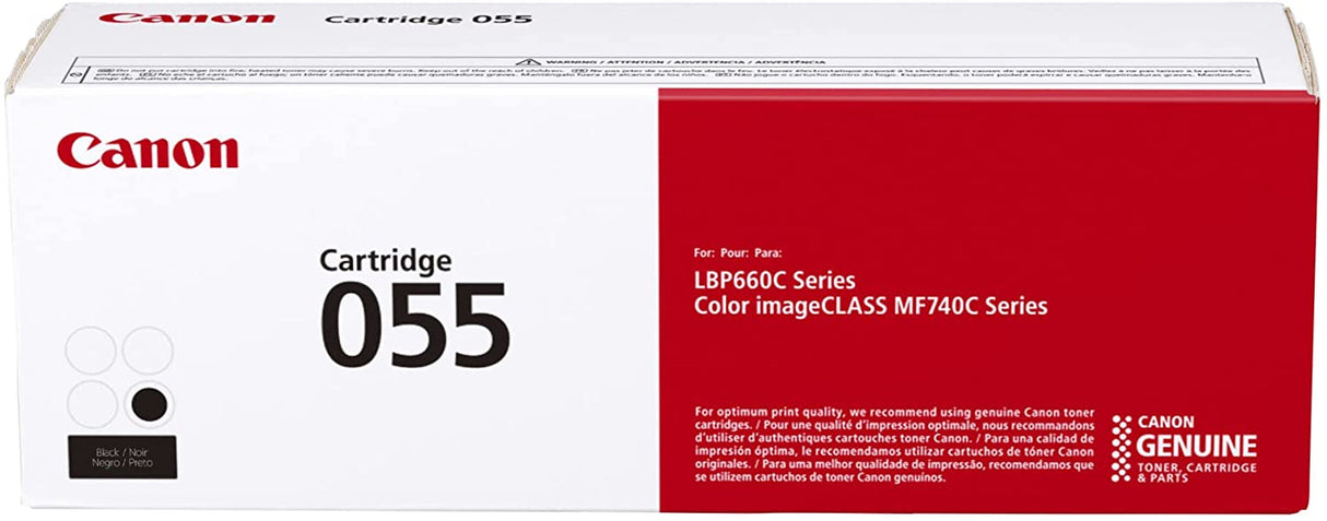 Canon® 055 Black Toner Cartridge, 3016C001 Black Standard