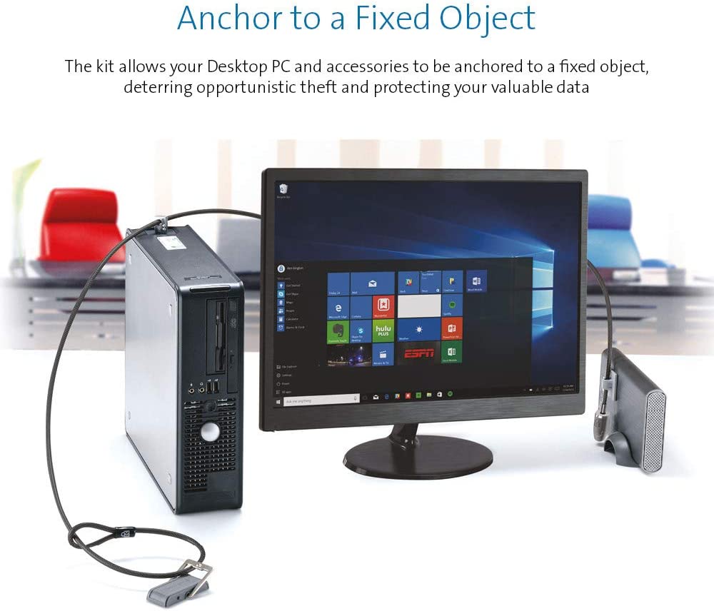 Kensington Desktop & Peripherals Locking Kit 2.0, Black (K64424WW)