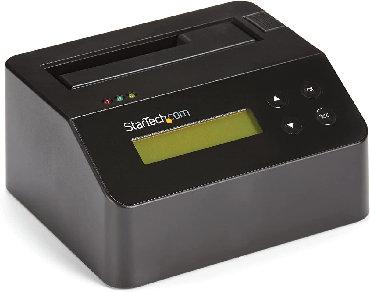 StarTech.com Single Bay Hard Drive Eraser, Standalone HDD/SSD Sanitizer, USB 3.0 to SATA II (3 Gbps), 9 Erase Modes, LCD Display, Secure Erase, Hard Disk Sanitizer, DB-9 Printer Port, TAA (SDOCK1EU3P) No 4kn support