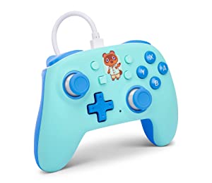 PowerA Nano Wired Controller for Nintendo Switch - Animal Crossing: Hello Tom Nook, Nintendo Switch - OLED Model, Gamepad, game controller,