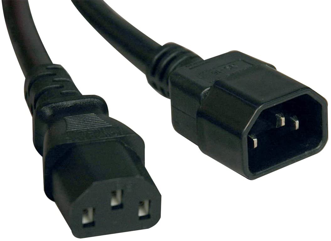 Tripp Lite Heavy-Duty Power Extension Cord 15A, 14AWG (IEC-320-C14 to IEC-320-C13) 10-ft.(P005-010),Black Black 10 ft.